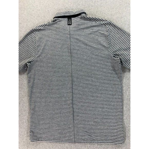 Nike Dri Fit Tiger Woods Striped Short Sleeve Golf Shirt (Men's Large) Gray - Picture 11 of 11